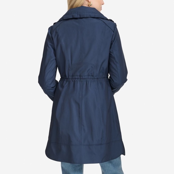 Cole Haan Women’s Rain Jacket in Indigo Sz L EUC - Picture 2 of 10